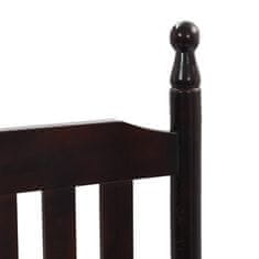 Petromila vidaXL Hojdacie kreslo so zaobleným sedadlom, hnedé, topoľové drevo