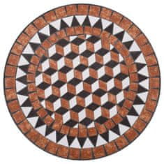 Petromila vidaXL Mozaikový bistro stolík, hnedý 60 cm, keramika