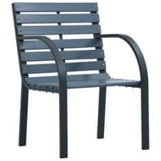 Petromila vidaXL Záhradné stoličky 2 ks, sivé, drevo