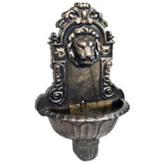 Petromila vidaXL Nástenná fontána dizajn levej hlavy bronzová