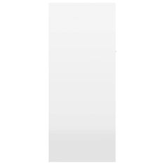 Vidaxl Skrinka na topánky, lesklá biela 60x35x84 cm, drevotrieska