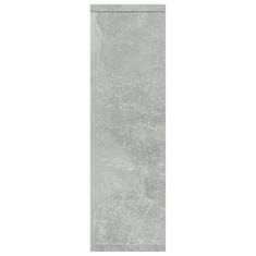 Vidaxl Nástenná polica betónovo sivá 85x16x52,5 cm spracované drevo