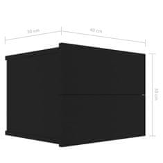 Petromila vidaXL Nočné stolíky 2 ks, čierne 40x30x30 cm, kompozitné drevo