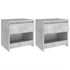 Petromila vidaXL Nočné stolíky 2 ks, betónovo sivé 40x30x39 cm, kompozitné drevo