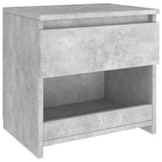 Petromila vidaXL Nočné stolíky 2 ks, betónovo sivé 40x30x39 cm, kompozitné drevo