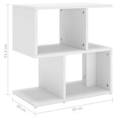 Petromila vidaXL Nočné stolíky 2 ks, biele 50x30x51,5 cm, kompozitné drevo