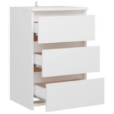 Vidaxl Nočné stolíky 2 ks, biele 40x35x62,5 cm, kompozitné drevo