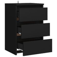 Vidaxl Nočné stolíky 2 ks, čierne 40x35x62,5 cm, kompozitné drevo