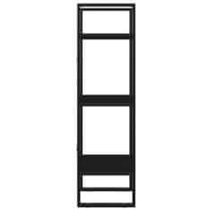 Vidaxl 3-poschodová knižnica čierna 40x30x105 cm drevotrieska