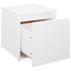 Petromila vidaXL Box so zásuvkou, biely 40,5x40x40 cm, kompozitné drevo