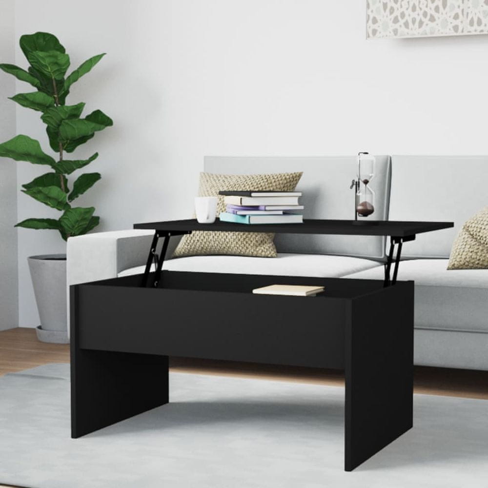 Petromila vidaXL Konferenčný stolík čierny 80x50,5x41,5 cm spracované drevo