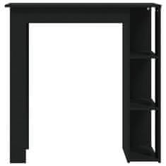 Petromila vidaXL Barový stôl+polica, čierny 102x50x103,5 cm, kompozitné drevo