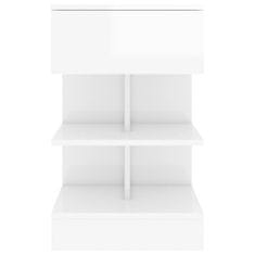 Petromila vidaXL Nočné stolíky 2 ks lesklé biele 40x35x65 cm
