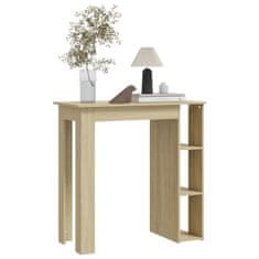 Petromila vidaXL Barový stôl+polica, dub sonoma 102x50x103,5cm, kompozitné drevo