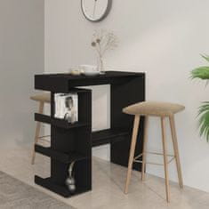 Petromila vidaXL Barový stôl+regál, čierny 100x50x101,5 cm, kompozitné drevo