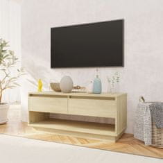 Vidaxl TV skrinka dub sonoma 102x41x44 cm drevotrieska