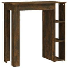 Petromila vidaXL Barový stôl+polica, tmavý dub 102x50x103,5 cm, kompozitné drevo