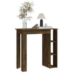 Petromila vidaXL Barový stôl+polica, tmavý dub 102x50x103,5 cm, kompozitné drevo