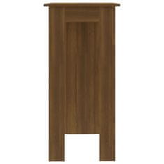 Petromila vidaXL Barový stôl+polica, hnedý dub 102x50x103,5 cm, kompozitné drevo