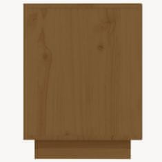 Vidaxl Skriňa na topánky, medovo hnedá, 110x34x45 cm, masívne borovicové drevo