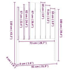 Vidaxl Čelo postele biele 81x4x100 cm masívna borovica