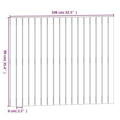 Vidaxl Nástenné čelo postele biele 108x3x90 cm masívna borovica