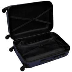 Vidaxl Sada troch modrých cestovných kufrov na kolieskach