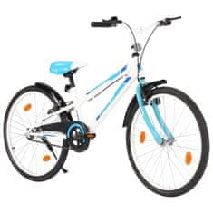 Petromila vidaXL Detský bicykel modro-biely 24 palcový