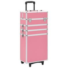 Petromila vidaXL Make-up kufrík ružový hliníkový