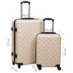 Petromila vidaXL Súprava cestovných kufrov s tvrdým krytom 2 ks zlatá ABS