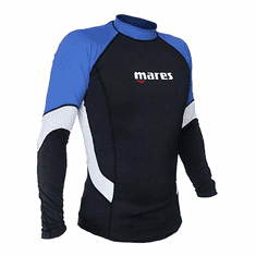 Mares Pánske lycrové tričko RASHGUARD, dlhý rukáv modrá/čierna 3XL