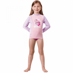 Mares Detské lycrové triko RASHGUARD KID - GIRL ružová M (4/5 rokov) dl. rukáv