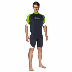 Mares Pánske lycrové tričko RASHGUARD LOOSE FIT, krátky rukáv čierna/zelená XL