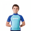 Chlapčenské lycrové triko RASHGUARD JUNIOR, krátky rukáv modrá M (10/11 rokov)