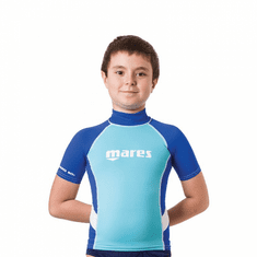 Mares Chlapčenské lycrové triko RASHGUARD JUNIOR, krátky rukáv modrá M (10/11 rokov)