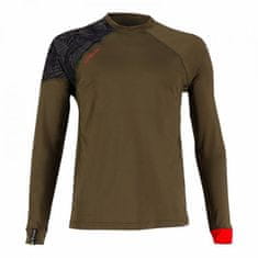 AQUALUNG Pánske lycrové tričko RASH GUARD Xscape OLIVE, dlhý rukáv khaki M