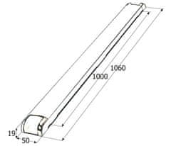 Sonorous Hliníkový kryt kábla Sonorous CC100, dĺžka 100 cm - STRIEBORNÝ