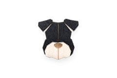 BeWooden unisex drevená brošňa v tvare psa Schnauzer Brooch čierna univerzálna