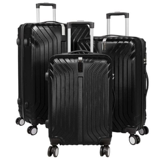 MONOPOL Sada kufrov Palma Black 3-set