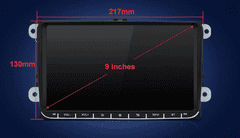 Junsun 9" Android Autorádio pre Volkswagen, Škoda, Seat s GPS, Bluetooth, WiFi, 2x USB, Rádio SKODA VW SEAT