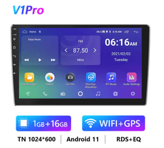 Podofo 10" Autorádio Univerzálne, Wifi Gps Usb , Android Rádio S Gps Navigáciou, Handsfree Bluetooth, Usb, 10 palcov autorádio