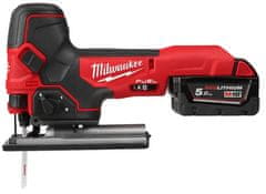 Milwaukee Aku priamočiara píla 18V, bezuhlíkové, 2 batérie 5,0 Ah - Milwaukee M18 Fbjs-502X