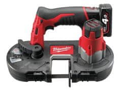 Milwaukee Aku pásová píla 12 V, 2 batérie 4,0 Ah a nabíjačka - Milwaukee M12 BS-402C