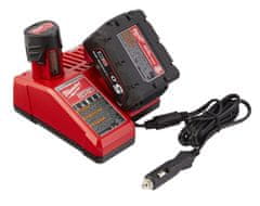 Milwaukee Nabíjačka batérií Li-Ion 12V, 14V a 18V, 2 porty, do auta - Milwaukee M12-18 AC