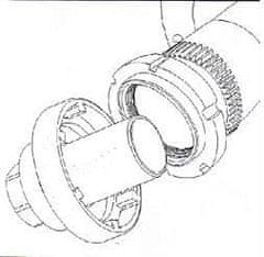 ASTA Hlavice - kľúč 3/4 &quot;na centrálny maticu zadnej nápravy MAN TGA, 158 mm - ASTA