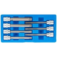 SATRA Zástrčné hlavice TORX 3/8", rozmery T25 - T60, predĺžené 110 mm, sada 7 kusov