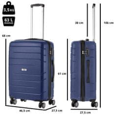 TRAVEL Z Príručný kufor Big Bars Blue