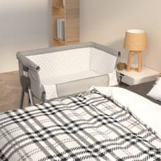 Petromila vidaXL Detská posteľ s matracom bledosivá ľanová látka