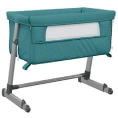 Petromila vidaXL Detská posteľ s matracom zelená ľanová látka