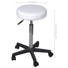 Vidaxl Kancelárske stoličky 2 ks biele 35,5x98 cm umelá koža